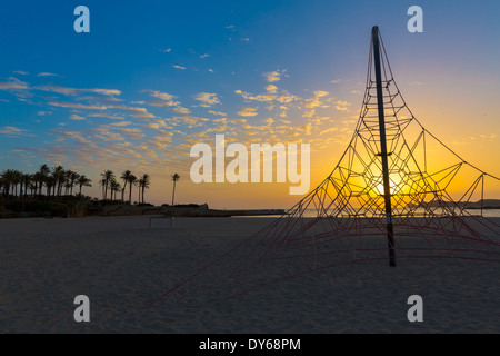 La plage d'El Arenal Javea Xabia lever du soleil en Méditerranée Alicante Espagne Banque D'Images