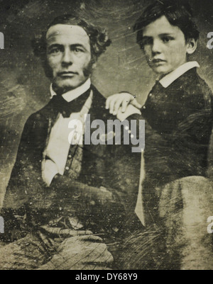 Robert E Lee avec fils William Henry Fitzhugh - Rooney - circa 1845 Banque D'Images