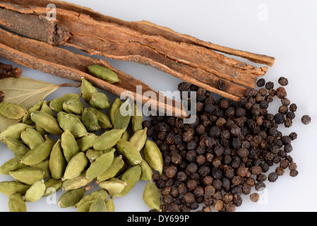 Ingrédients pour garam masala , mélange d'épices indiennes Banque D'Images