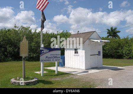 Bureau de poste de Ochopee, le plus petit bureau de poste dans la United States Banque D'Images