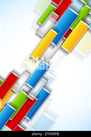 Arrière-plan avec des rectangles colorés. Résumé arrière-plan lumineux Banque D'Images