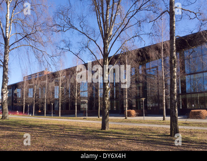 L'Université d'Oslo en Norvège, campus principal à Blindern a des bâtiments d'âges différents, ici la bibliothèque moderne Banque D'Images