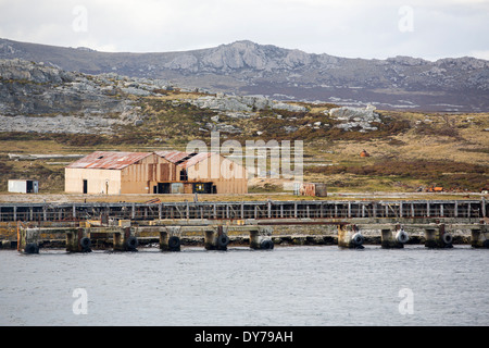 La banlieue de Port Stanley dans les îles Falkland. Banque D'Images