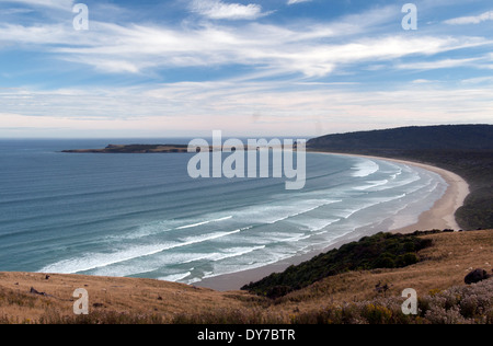 Tautuku Bay Vue de Florence Hill Lookout, Côte Catlins, île du Sud, Nouvelle-Zélande Banque D'Images