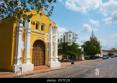 L'église de San Clemente en Coro (site du patrimoine mondial de l'UNESCO), l'état de Falcon, Venezuela Banque D'Images