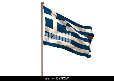 Généré numériquement le drapeau national de la grèce Banque D'Images