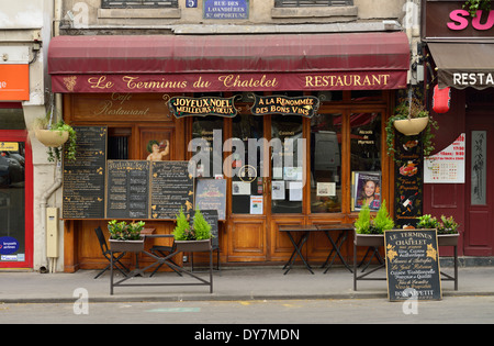 Restaurant, 4ème arrondissement, Paris, France Banque D'Images