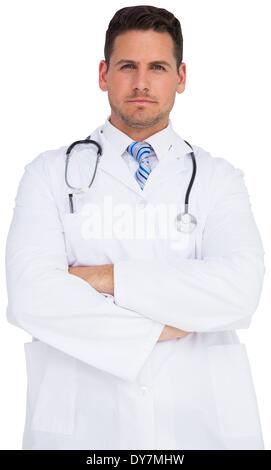 Handsome doctor with arms crossed Banque D'Images