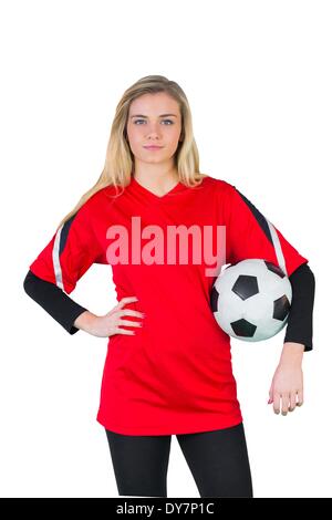 Assez fan de football en rouge Banque D'Images