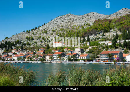 Neretva à Komin, Dubrovnik-Neretva County, Croatie Banque D'Images