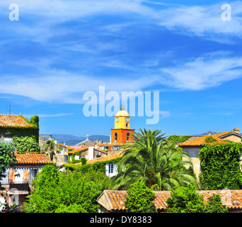 Beau paysage de Saint-Tropez, France Banque D'Images