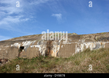 Un bunker des fortifications côtières de l'île Fano au Danemark, Europe - construire 1940 pour empêcher l'invasion alliée Banque D'Images