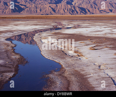 Death Valley Salt Stream #2 Cotton ball Basin Banque D'Images