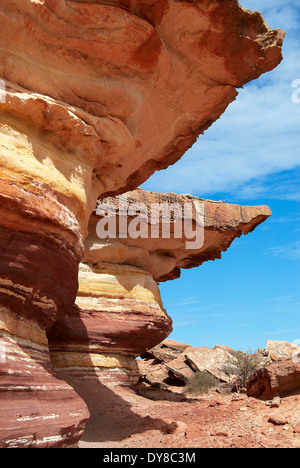 L'Australie, falaise, rock, Kalbarri, parc national, l'ouest de l'Australie, falaise, formation Banque D'Images