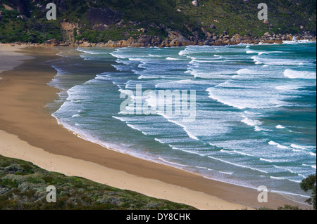 L'Australie, falaise, rock, mer, plage de sable fin, Victoria, vagues, Wilsons Promontory, parc national, l'autre, les vagues Banque D'Images