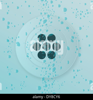 Une baignoire ou l'évier plughole grâce à l'eau pétillante Banque D'Images