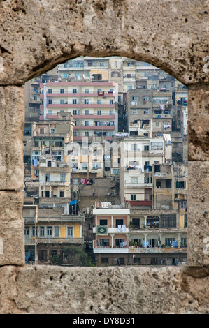 Vue de Tripoli du château des Croisés au Liban Banque D'Images