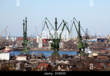 Chantier naval de Gdansk, en Pologne, le berceau du mouvement Solidarité. Avril 05th, 2014. Banque D'Images