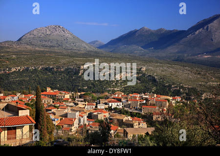 Oitylo, l'un des plus beaux villages de la région de Mani, Laconie, Péloponnèse, Grèce. Banque D'Images