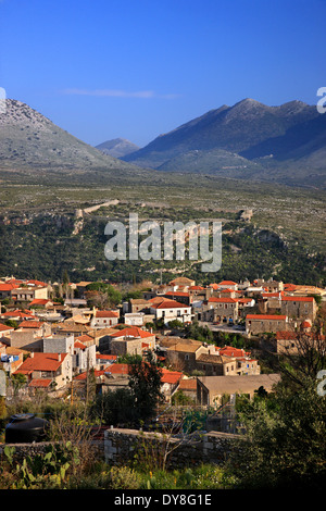 Oitylo, l'un des plus beaux villages de la région de Mani, Laconie, Péloponnèse, Grèce. Banque D'Images