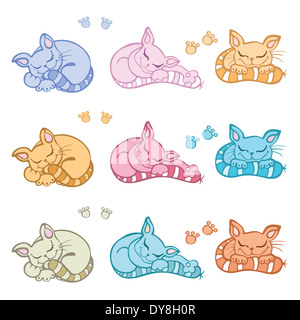 Couchage chats. Banque D'Images