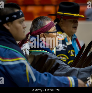 Participant dans le powwow annuel tenu à Big Spring, Texas. Banque D'Images