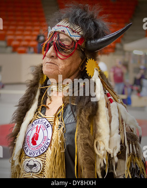 Participant dans le powwow annuel tenu à Big Spring, Texas. Banque D'Images