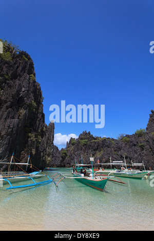 Philippines, Palawan, El Nido, Matinloc Hidden Lagoon Island, Banque D'Images