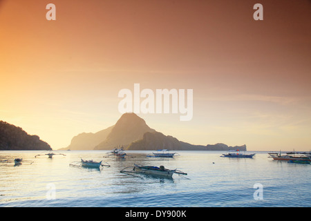 Philippines, Palawan, El Nido bay et l'Île Cadlao Banque D'Images