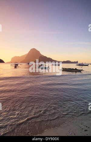 Philippines, Palawan, El Nido bay et l'Île Cadlao Banque D'Images