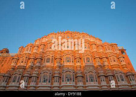 Palais des vents, palace, Rajasthan, Hawa Mahal, harem, town palace, Jaipur, Inde, Asie, Banque D'Images