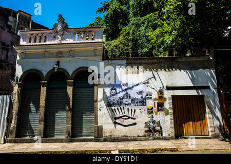 Graffiti dans Santa Teresa, Rio de Janeiro, Brésil Banque D'Images