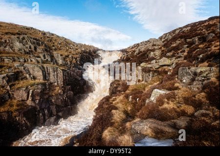 Museau chaudron sur le fleuve Tees cascade Teesdale dans Banque D'Images