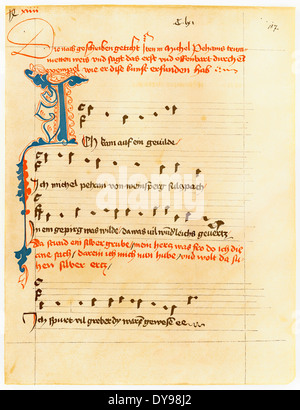 Song Book de Michael ou Michel Beheim ou Behaim, Beham, Behm, 1420 - 1472, un chanteur errant Banque D'Images