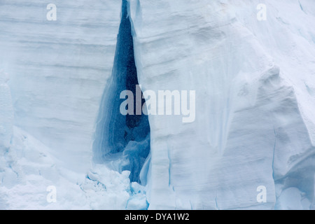 Le recul des glaciers dans la région de Wilhelmina Bay au large de la Terre de Graham sur la péninsule antarctique, Banque D'Images