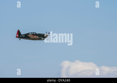 Morane-Saulnier M.S.406 D-3801 au Flying Legends Airshow, Imperial War Museum Duxford Banque D'Images