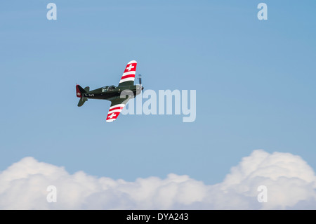 Morane-Saulnier M.S.406 D-3801 au Flying Legends Airshow, Imperial War Museum Duxford Banque D'Images