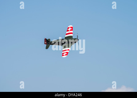 Morane-Saulnier M.S.406 D-3801 au Flying Legends Airshow, Imperial War Museum Duxford Banque D'Images