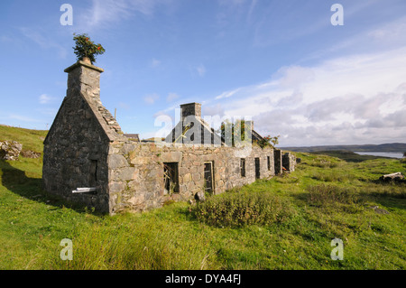 Croft House abandonnés sur l'île de Lewis Banque D'Images