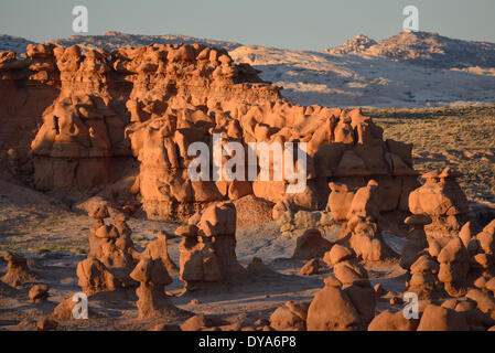 États-unis d'Amérique États-unis Utah Colorado Plateau sud de Goblin Valley State Park San Rafael Hoodoo Reef rocks sables paysage Banque D'Images