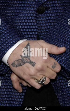 Los Angeles, CA, USA. 10 avr, 2014. Johnny Depp aux arrivées de transcendance Premiere, le Regency Village Theatre, Los Angeles, CA, 10 avril 2014. Crédit : Michael Germana/Everett Collection/Alamy Live News Banque D'Images