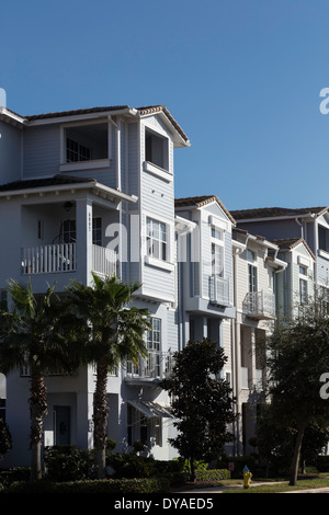 Maisons en rangée en copropriété Tampa, FL USA Banque D'Images