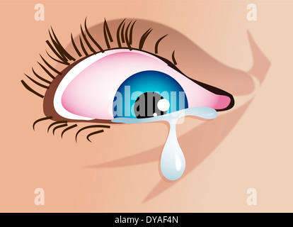 Pleurer les yeux Banque D'Images