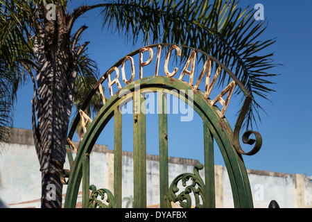 La Tropicana Cafe Restaurant Sign, Ybor City FL Banque D'Images