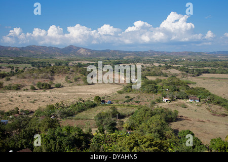 Vue panoramique sur la vallée de los Ingenios province de Sancti Spiritus Cuba Banque D'Images