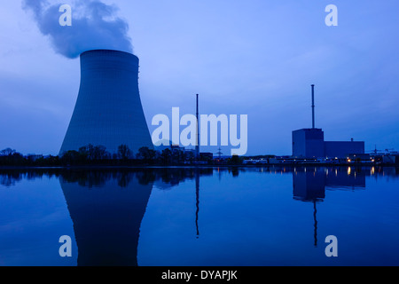 Nuclear power plant Ohu près de Landsberg, en Bavière, Allemagne Banque D'Images