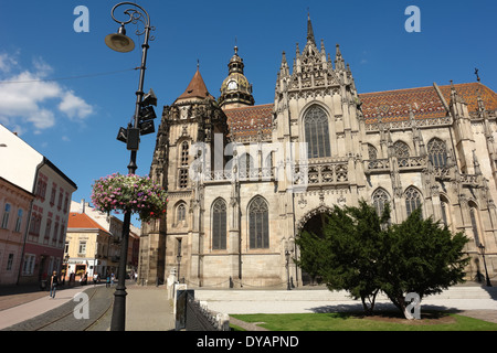 La place historique et Dome à Kosice, Slovaquie sity Banque D'Images