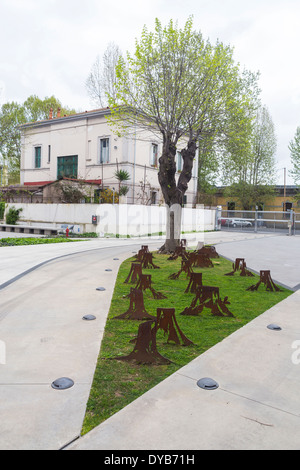 Autour de MAXXI, Musée d'Art du XXI siècle Banque D'Images