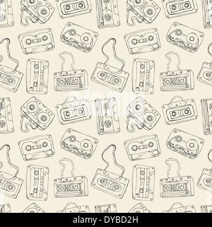 Profil de transparente retro k7 Banque D'Images