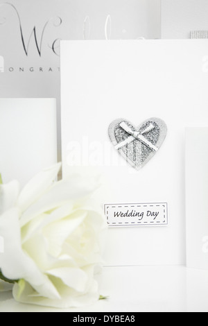 Cartes de félicitations de jour de mariage Banque D'Images